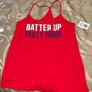 VS Pink Limited Edition Red Chicago Cubs Tank Top NWT Batter Up Party Down